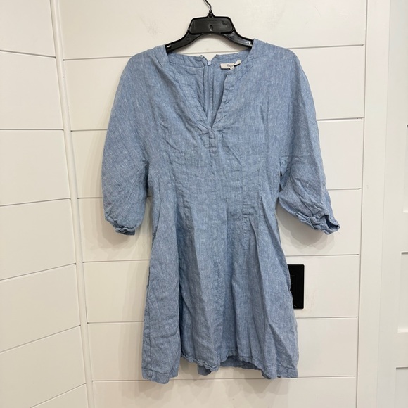 Madewell Sunfaded Blue Splitneck Mini Dress Size 2 - 36113 - Picture 5 of 11